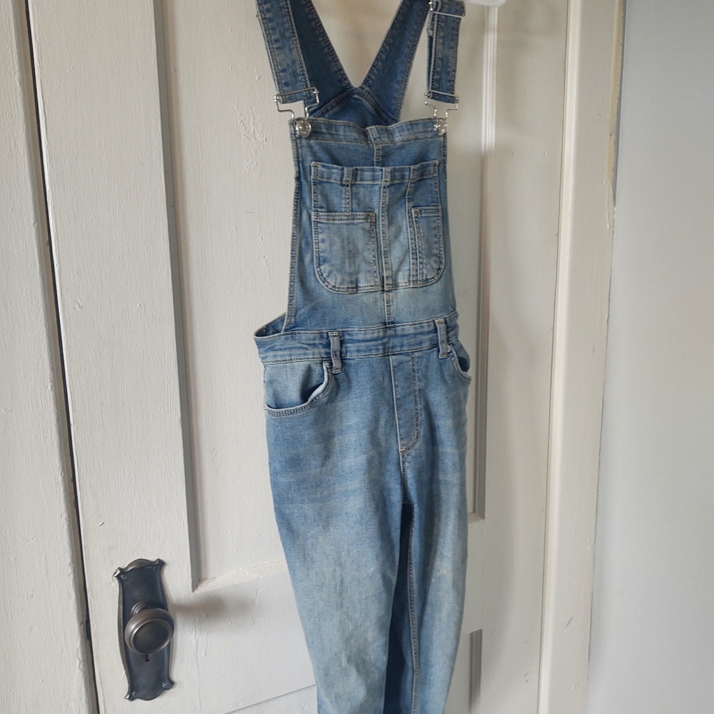 Free People Denim Overalls